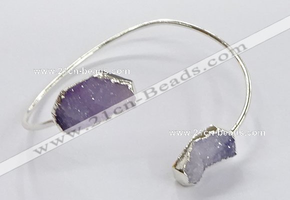 CGB949 13*18mm - 15*20mm freeform druzy agate bangles wholesale