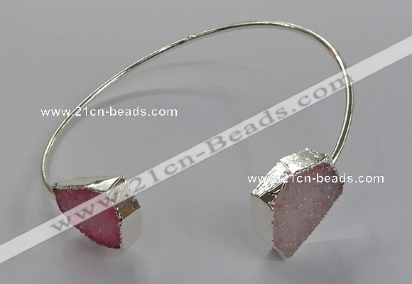 CGB950 13*18mm - 15*20mm freeform druzy agate bangles wholesale