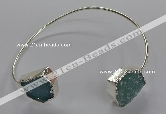 CGB952 13*18mm - 15*20mm freeform druzy agate bangles wholesale