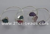 CGB955 13*18mm - 15*20mm freeform druzy agate bangles wholesale