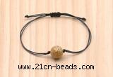 CGB9927 Fashion 12mm picture jasper adjustable bracelet jewelry