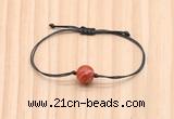 CGB9957 Fashion 12mm red banded agate adjustable bracelet jewelry