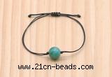 CGB9959 Fashion 12mm green banded agate adjustable bracelet jewelry