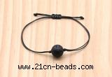 CGB9966 Fashion 12mm black lava adjustable bracelet jewelry