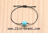 CGB9976 Fashion 12mm blue howlite adjustable bracelet jewelry