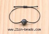 CGB9985 Fashion 12mm black labradorite adjustable bracelet jewelry