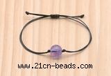 CGB9994 Fashion 12mm amethyst gemstone adjustable bracelet jewelry