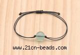 CGB9998 Fashion 12mm green fluorite adjustable bracelet jewelry