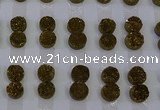 CGC109 12mm flat round druzy quartz cabochons wholesale