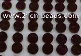 CGC122 16mm flat round druzy quartz cabochons wholesale