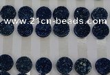 CGC132 18mm flat round druzy quartz cabochons wholesale