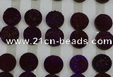 CGC133 18mm flat round druzy quartz cabochons wholesale