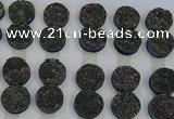 CGC140 20mm flat round druzy quartz cabochons wholesale