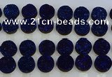 CGC142 20mm flat round druzy quartz cabochons wholesale