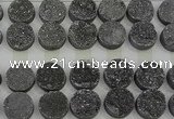 CGC144 20mm flat round druzy quartz cabochons wholesale