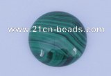 CGC18 10pcs 8mm flat round natural malachite gemstone cabochons