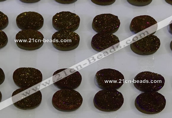 CGC183 13*18mm oval druzy quartz cabochons wholesale