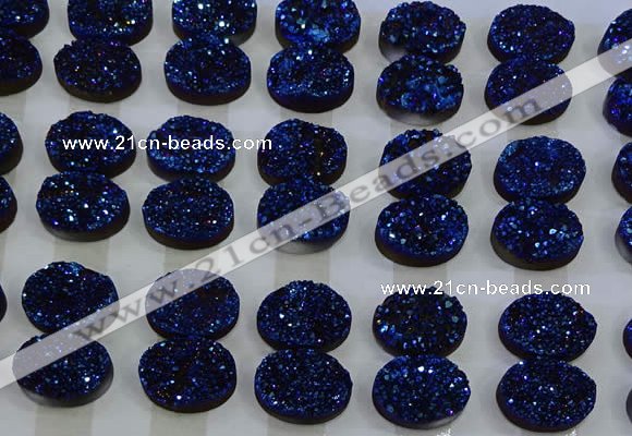 CGC191 15*20mm oval druzy quartz cabochons wholesale