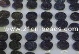 CGC192 15*20mm oval druzy quartz cabochons wholesale