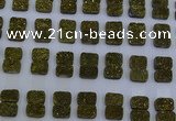 CGC202 10*14mm rectangle druzy quartz cabochons wholesale