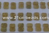 CGC203 10*14mm rectangle druzy quartz cabochons wholesale