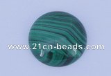 CGC22 5pcs 15mm flat round natural malachite gemstone cabochons