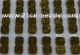 CGC220 12*12mm square druzy quartz cabochons wholesale