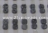 CGC221 12*12mm square druzy quartz cabochons wholesale