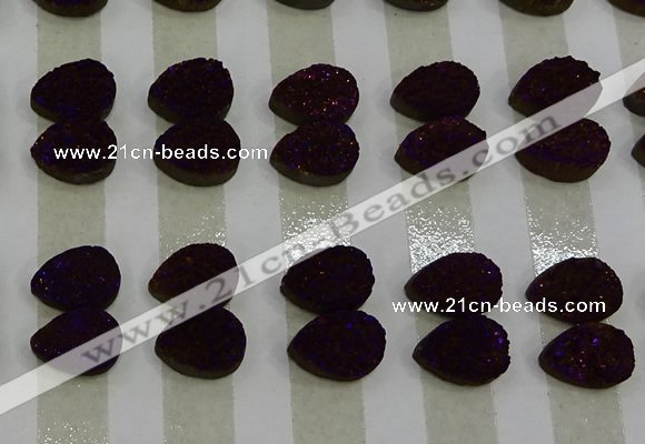 CGC232 10*14mm flat teardrop druzy quartz cabochons wholesale