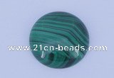 CGC24 2pcs 18mm flat round natural malachite gemstone cabochons