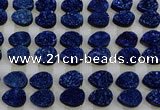 CGC240 12*16mm flat teardrop druzy quartz cabochons wholesale
