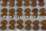 CGC241 12*16mm flat teardrop druzy quartz cabochons wholesale