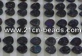 CGC245 12*16mm flat teardrop druzy quartz cabochons wholesale