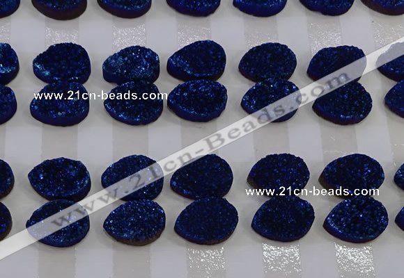 CGC253 13*18mm flat teardrop druzy quartz cabochons wholesale