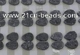 CGC256 13*18mm flat teardrop druzy quartz cabochons wholesale