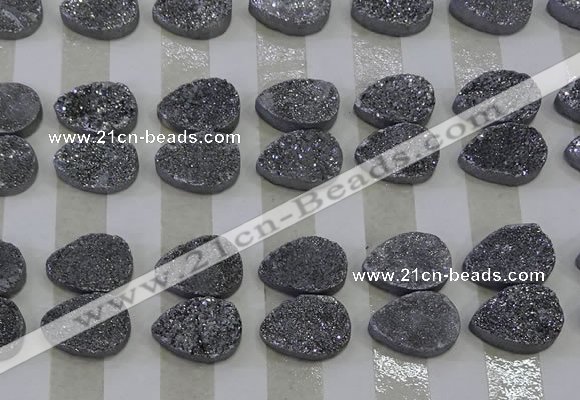 CGC256 13*18mm flat teardrop druzy quartz cabochons wholesale