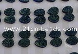 CGC259 13*18mm flat teardrop druzy quartz cabochons wholesale