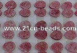 CGC264 15*20mm flat teardrop druzy quartz cabochons wholesale