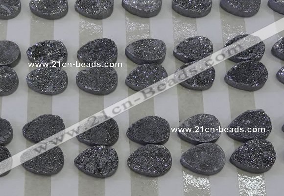 CGC266 15*20mm flat teardrop druzy quartz cabochons wholesale