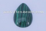 CGC30 2pcs 13*18mm flat teardrop natural malachite gemstone cabochons