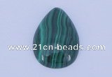 CGC32 2pcs 18*25mm flat teardrop natural malachite gemstone cabochons