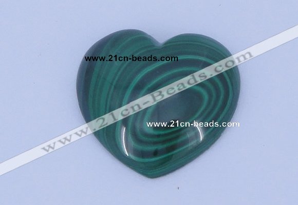 CGC34 5pcs 15*15mm heart natural malachite gemstone cabochons