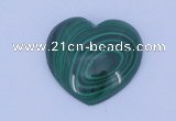 CGC36 2pcs 18*18mm heart natural malachite gemstone cabochons