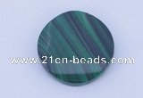 CGC41 25mm faceted coin natural malachite gemstone cabochons