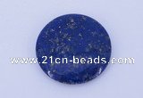 CGC50 6*28mm flat round natural lapis lazuli gemstone cabochons