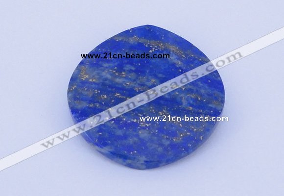 CGC51 6*28mm faceted coin natural lapis lazuli gemstone cabochons