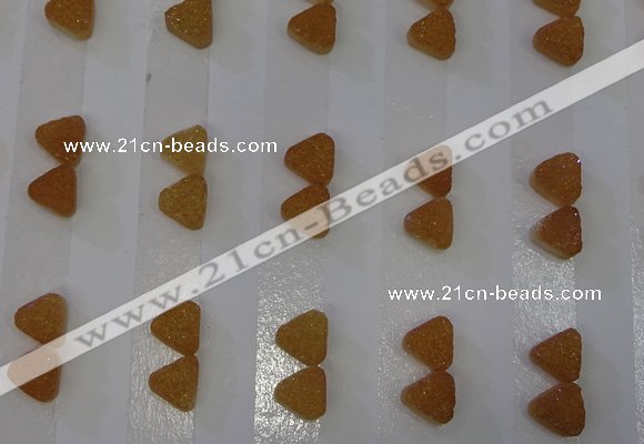 CGC61 8*8mm triangle druzy quartz cabochons wholesale