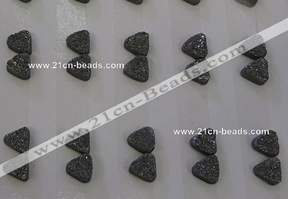 CGC64 8*8mm triangle druzy quartz cabochons wholesale