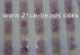 CGC85 8mm flat round druzy quartz cabochons wholesale