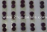 CGC87 8mm flat round druzy quartz cabochons wholesale